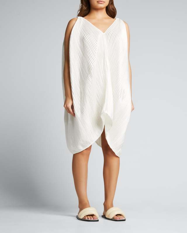 Plisse Kaftan Dress